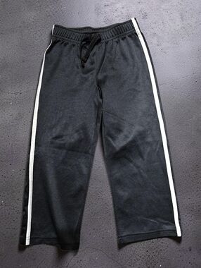 JUMPING BEANS Black Kids Elastic Waist Pants with White Side Accents. Size 4T.